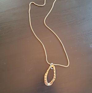 NWT super long fashion necklace in gold